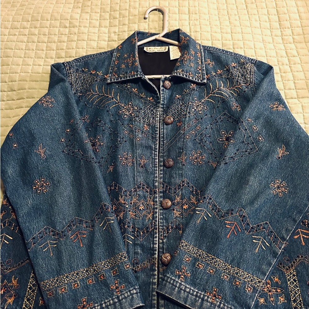New Direction Embroidered Denim Jacket